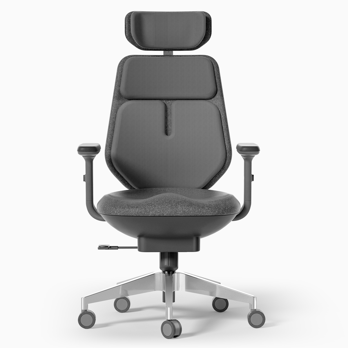 Backrobo_black_Air_Smart_Chair_front_normal_view
